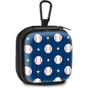 Square Data Cable Earbud Charger Coin Storage Bag Shockproof and Drop-Proof EVA Material Compatible with AirPod(Purple Marble) in Kuwait