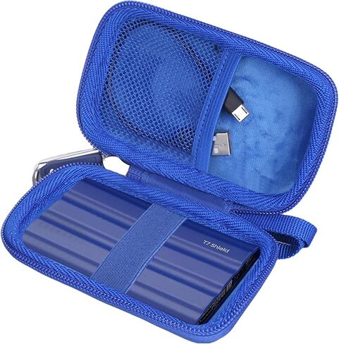 Hard Drive Case for Samsung T9 Portable SSD/Samsung T7 Shield/ T7/ T7 Touch Portable SSD Solid State Drive 1TB, 2TB, 500GB, Case Only (Blue) in Saudi Arabia