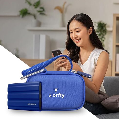Hard Drive Case for Samsung T9 Portable SSD/Samsung T7 Shield/ T7/ T7 Touch Portable SSD Solid State Drive 1TB, 2TB, 500GB, Case Only (Blue) in Saudi Arabia