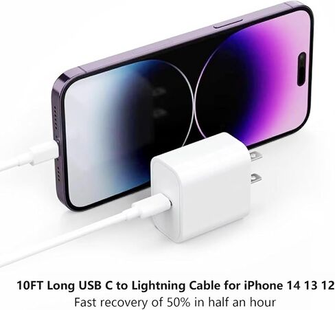 3FT For iPhone Charger Fast 20W Charger, Extra Long iPhone Charger Fast Charging, 3Pack 3Feet USB C to Lightning Cable Cord Adapter for iPhone 14 Pro Max/14 Plus/13 Mini/12/11/X/XR/SE/iPad/AirPods in Saudi Arabia