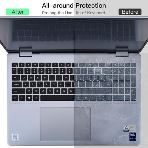 Keyboard Cover for 2025 Dell 16 Plus Laptop DB16250, Dell 16 Plus 2-in-1 Laptops DB16255 DB06250, Dell 16 Laptop DC16250 DC16251, Dell Inspiron 16 5640 5645 Keyboard Skin Protector, Black in Saudi Arabia