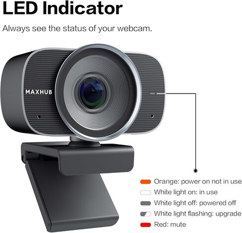 كاميرا MAXHUB للاجتماعات PTZ، كاميرا مؤتمرات الفيديو بتكبير بصري 12x، إطار تلقائي، تتبع الذكاء الاصطناعي، التحكم بالإيماءات، تصحيح الضوء التلقائي، 4 ميكروفونات، تعمل مع Microsoft Teams & Zoom & Google Meet (SC81) in Kuwait