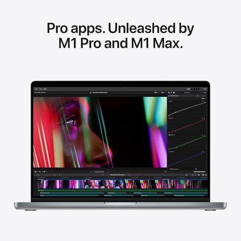 Apple 2021 MacBook Pro with Apple M1 Pro Chip, 14-inch, 32GB RAM, 1TB SSD Storage, Space Gray (Renewed) in Saudi Arabia