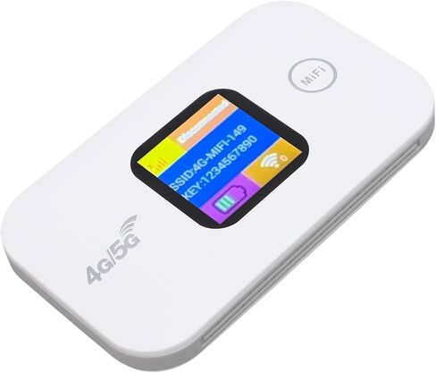 Bewinner 4G 5G LTE Mobile Hotspot, 300Mbps Portable WiFi Router with SIM Card Slot, 10 Connected Devices, LED Display Portable Internet for Travel in Saudi Arabia