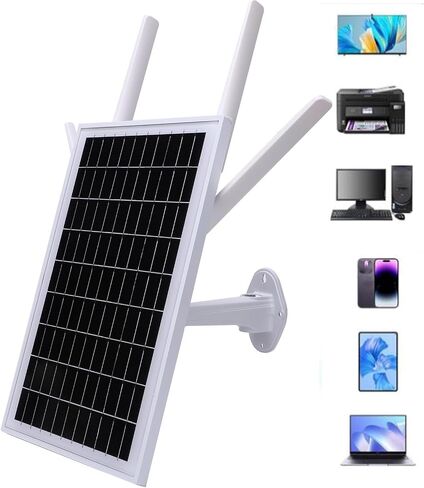 AUNMAS Solar Powered 4G LTE Modem Router IP66 Water Proof Wireless Outdoor WiFi Router for RV Security Camera, Solar Modem Connects 4G Signals into WiFi for (US) in Saudi Arabia