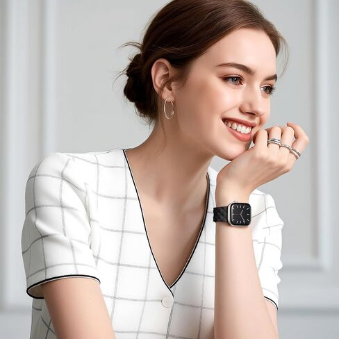سوار سيليكون Witzon متوافق مع أساور ساعة Apple للنساء 42 مم 41 مم 40 مم 38 مم 44 مم 45 مم 46 مم 49 مم، حزام رياضي ناعم منقوش عليه مربعات مصمم لسلسلة iWatch 11 10 9 8 7 6 5 4 SE 3 2 1 in Saudi Arabia