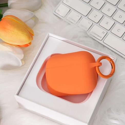 حافظة Veirrw لأجهزة AirPods Pro 3 مع مجموعة أدوات تنظيف، حافظة حماية كاملة من السيليكون السائل الناعم لأجهزة AirPods Pro الجيل الثالث للنساء والرجال، ملحقات حافظة AirPod pro 3 مع سلسلة مفاتيح (برتقالي) in Kuwait