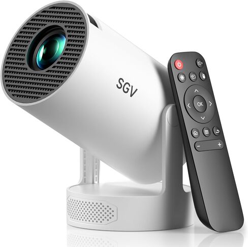 SGV Smart Mini Projector for Bedroom, 4K Support, Portable Outdoor Projector with Android 12, WiFi and Bluetooth 5.2, Auto Keystone, for Home Theater Outdoor Movie in Saudi Arabia