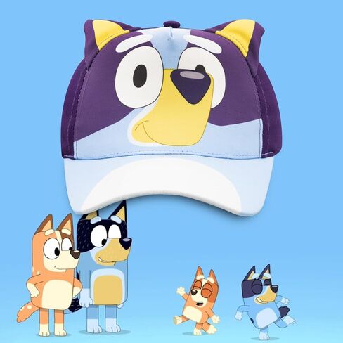 Bluey Toddler Baseball Cap – Cute Bluey Hat for Kids – Adjustable Toddler Ball Cap – Funny Cap for Kids with Flat Ears – Fun Cartoon Kids Baseball Cap – Breathable Cotton Hat in Kuwait