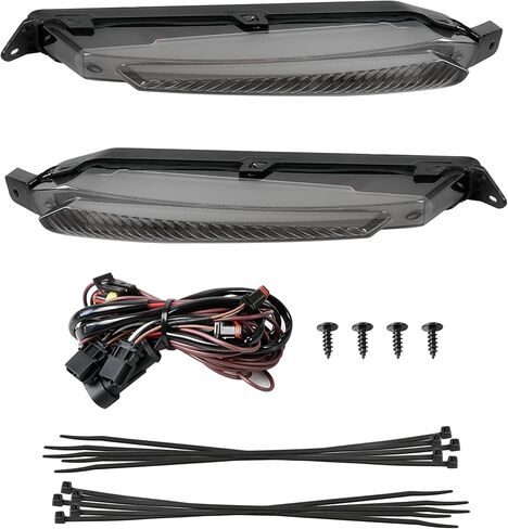 SAUTVS LED أضواء الانعطاف أثناء النهار لـ Can-Am Spyder، إشارة الانعطاف الأمامية DRL مع أضواء وامضة صفراء لملحقات Can Am Spyder RT 2020-2022 (قطعتان، استبدال #219401024) in Kuwait