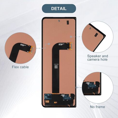 مجموعة محول رقمي لشاشة LCD بديلة تعمل باللمس متوافقة مع هاتف Samsung Galaxy Z Fold 3 SM-F926U/SM-F926U1 6.2 مع الأدوات (أسود) in Saudi Arabia