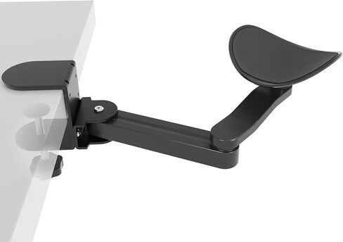 Ergonomic Arm/Elbow Rest for Desk - Foldable Rotatable Elbow Support for Computer Desk, Office & Gaming Comfort (Black) in Saudi Arabia