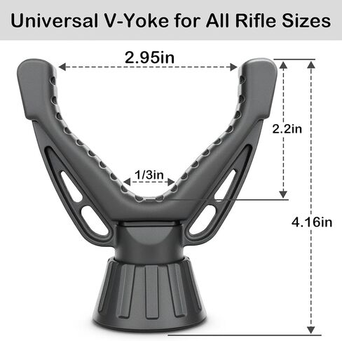 360° Rotating V Yoke Shooting Rest for Rifle Compatible with Shooting Stick Hunting Tripod, Gun Tripod and Monopod for Hunting & Outdoor Activities in Saudi Arabia