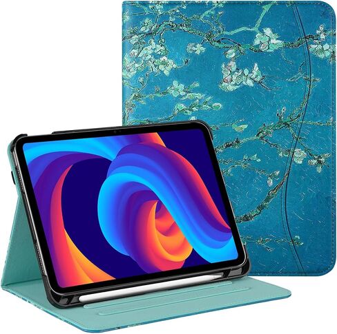 حافظة واقية لجهاز iPad (A16) الجيل الحادي عشر 11 بوصة (2025) وiPad الجيل العاشر 10.9 بوصة (2022)، غطاء حامل عرض متعدد الزوايا مع حامل قلم وجيب لجهاز iPad 11 بوصة، كحلي in Kuwait