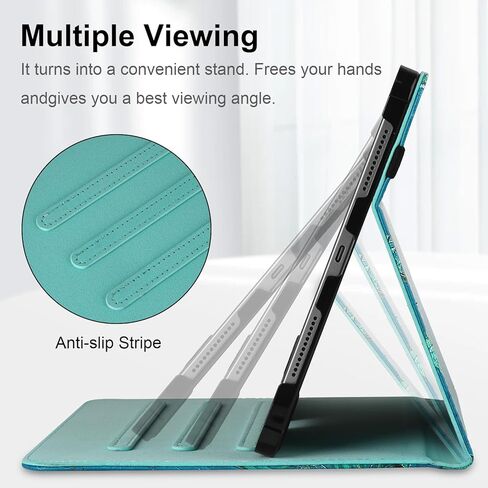 حافظة واقية لجهاز iPad (A16) الجيل الحادي عشر 11 بوصة (2025) وiPad الجيل العاشر 10.9 بوصة (2022)، غطاء حامل عرض متعدد الزوايا مع حامل قلم وجيب لجهاز iPad 11 بوصة، كحلي in Kuwait