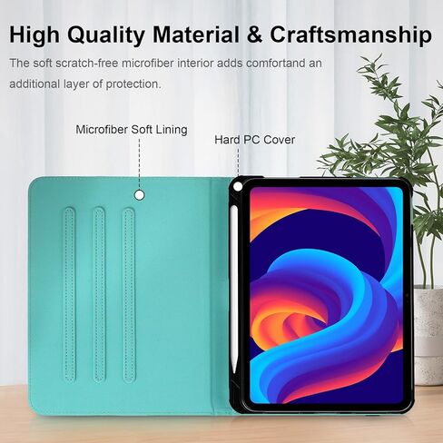 حافظة واقية لجهاز iPad (A16) الجيل الحادي عشر 11 بوصة (2025) وiPad الجيل العاشر 10.9 بوصة (2022)، غطاء حامل عرض متعدد الزوايا مع حامل قلم وجيب لجهاز iPad 11 بوصة، كحلي in Kuwait