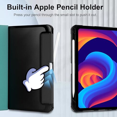 حافظة واقية لجهاز iPad (A16) الجيل الحادي عشر 11 بوصة (2025) وiPad الجيل العاشر 10.9 بوصة (2022)، غطاء حامل عرض متعدد الزوايا مع حامل قلم وجيب لجهاز iPad 11 بوصة، كحلي in Kuwait