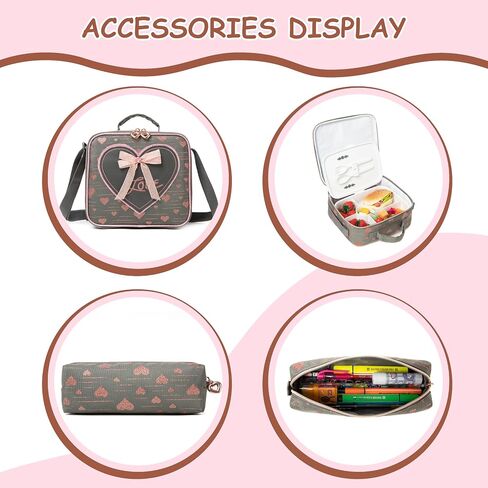 Backpack with Wheels for Kids Travel Roller Wheeled Bookbag Rolling Backpack for Girls School Elementary Student Schoolbag Kids Backpack with Lunch Box in Saudi Arabia