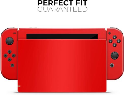 Design Skinz - Compatible with Nintendo Switch OLED Dock Only - Skin Decal Protective Scratch-Resistant Removable Vinyl Wrap Cover - Solid Red in Saudi Arabia