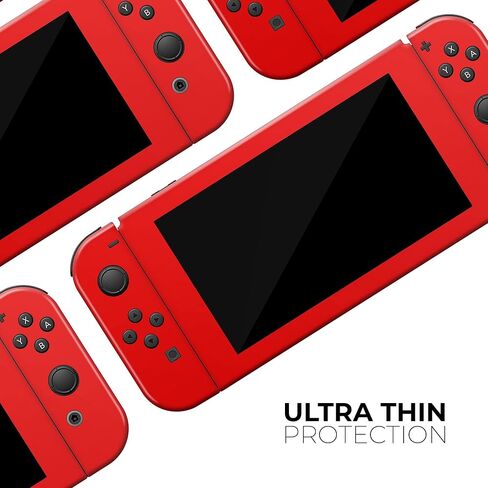 Design Skinz - Compatible with Nintendo Switch OLED Dock Only - Skin Decal Protective Scratch-Resistant Removable Vinyl Wrap Cover - Solid Red in Saudi Arabia