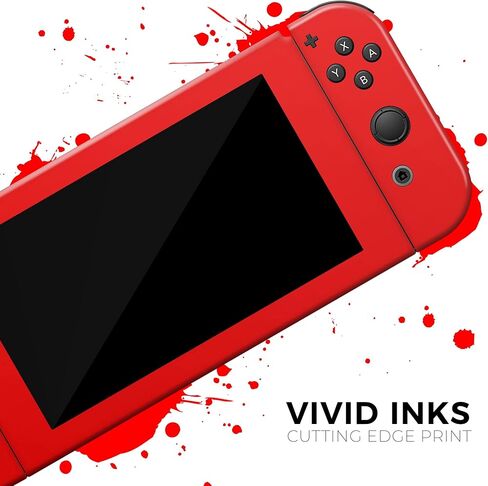 Design Skinz - Compatible with Nintendo Switch OLED Dock Only - Skin Decal Protective Scratch-Resistant Removable Vinyl Wrap Cover - Solid Red in Saudi Arabia