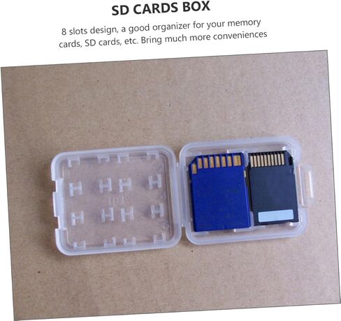 TEHAUX 20Pcs Transparent Card Case Organizer Lightweight Memory Card Storage Box with Ergonomic Locking System Compact Design for Safe Convenient Card Holder Use in Saudi Arabia