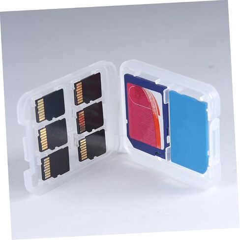 TEHAUX 20Pcs Transparent Card Case Organizer Lightweight Memory Card Storage Box with Ergonomic Locking System Compact Design for Safe Convenient Card Holder Use in Saudi Arabia