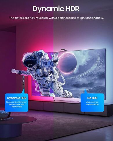 Type-C to HDMI Braided Cable (5.9 ft), Thunderbolt 3/4 Adapter, [4K@30Hz / 2K@144Hz ] High-Definition Projection Display Cable. Compatible with iPhone 15, 16, Plus, Pro, and Pro Max models. in Saudi Arabia