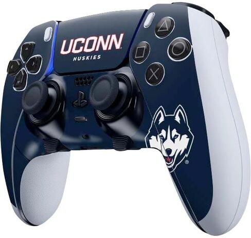 غلاف Skinit المخصص للألعاب متوافق مع وحدة تحكم PS5 DualSense Edge Pro - تصميم مرخص رسميًا من جامعة Connecticut Huskies UConn in Saudi Arabia