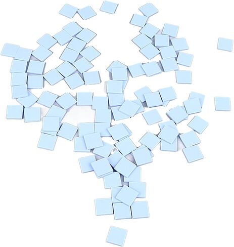 Thermal Conductive Pad Silicone Thermal Sheet High Performance Heat Dissipation Solution for IC Chipsets LED IC SMD DIP Blue 100Pcs 12x12x1 5mm in Saudi Arabia