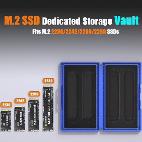 GLOTRENDS 4 Slots NVMe Case Protective Box for M.2 2280 SSD Portable in Saudi Arabia