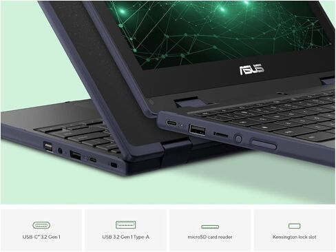 ASUS Chromebook Flip CR11 2-in-1 (11.6" Touchscreen, Intel N100, 4GB RAM, 96GB Storage), Ruggedized & Water Resistant, Student & Home Laptop, IST Pen, Chrome OS (Renewed) in Saudi Arabia