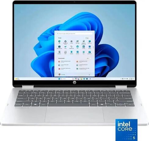HP OmniBook 5 Flip 2-in-1 14" Full HD+ Touch-Screen Laptop | Intel Core 5 120U|Intel Graphics| Copilot | Webcam| Silver | 8GB RAM DDR5 | 2TB SSD |Windows 11 Home |Bundle with Stylus Pen in Saudi Arabia