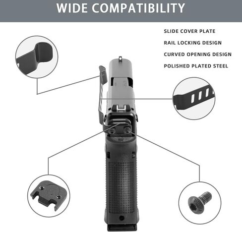 Gun Belt Clip, Low Profile Slim Concealed Carry Easy Install Holster Clip for Glock Gen 1-4 Models 17, 19, 22, 23, 24, 25, 26, 27, 28, 30S, 31, 32, 33, 34, 35, 36 and 41 in Kuwait