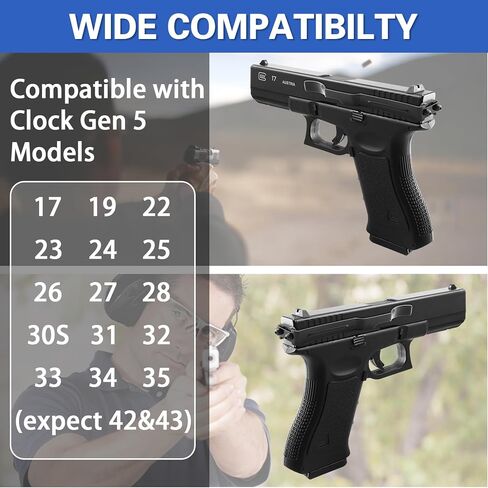 مشبك حزام البندقية، مشبك حافظة نحيف مخفي سهل التركيب لموديلات Glock Gen 1-4 17، 19، 22، 23، 24، 25، 26، 27، 28، 30S، 31، 32، 33، 34، 35، 36 و41 in Kuwait