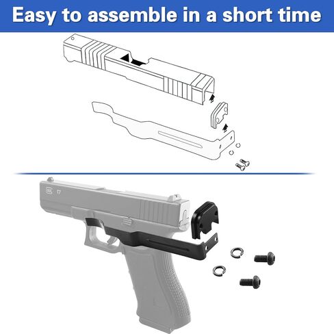 مشبك حزام البندقية، مشبك حافظة نحيف مخفي سهل التركيب لموديلات Glock Gen 1-4 17، 19، 22، 23، 24، 25، 26، 27، 28، 30S، 31، 32، 33، 34، 35، 36 و41 in Kuwait