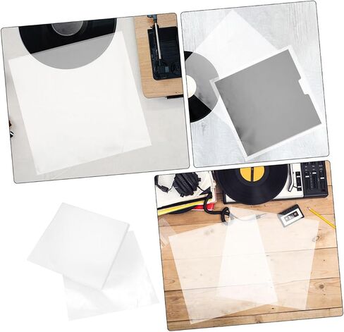 50Pcs Self Adhesive Vinyl Record Sleeves Protection Covers for Albums for Safeguarding Your Vinyl Collection Against Scratches and Damage in Saudi Arabia