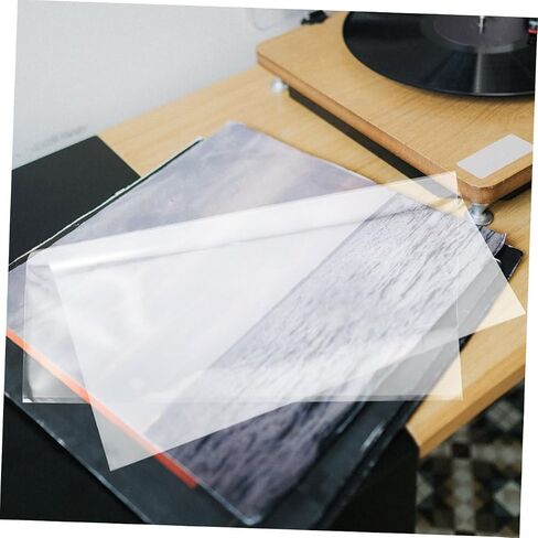 50Pcs Self Adhesive Vinyl Record Sleeves Protection Covers for Albums for Safeguarding Your Vinyl Collection Against Scratches and Damage in Saudi Arabia