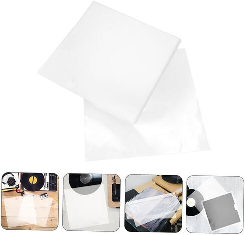 50Pcs Self Adhesive Vinyl Record Sleeves Protection Covers for Albums for Safeguarding Your Vinyl Collection Against Scratches and Damage in Saudi Arabia