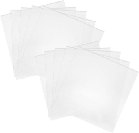 Cabilock 10Pcs Vinyl Record Sleeves Transparent Adhesive Album Protective Covers for Clean Storage Self Adhesive Design for Vinyl Record Lovers in Kuwait