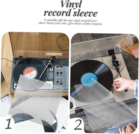 50Pcs Vinyl Record Outer Sleeves Album Covers for Wrinkle Durable Protection Scratches and Water Damage for Vinyl Record Storage in Saudi Arabia