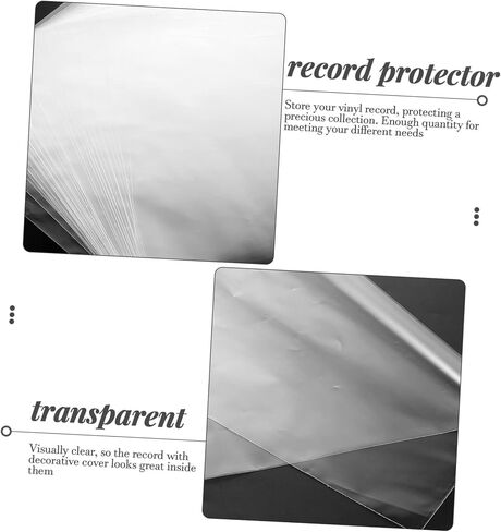 50Pcs Vinyl Record Outer Sleeves Album Covers for Wrinkle Durable Protection Scratches and Water Damage for Vinyl Record Storage in Saudi Arabia