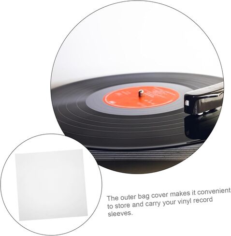 LIFKOME 30Pcs Outer Sleeves for Vinyl Records Protective Covers for Album Storage Fits All for Personal Commercial Use in Saudi Arabia