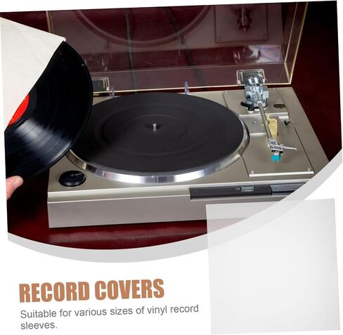 LIFKOME 30Pcs Outer Sleeves for Vinyl Records Protective Covers for Album Storage Fits All for Personal Commercial Use in Saudi Arabia