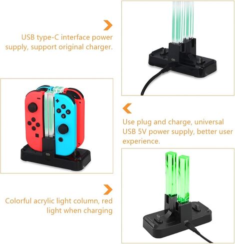 Mobestech Slot Game Controller Charger Dock for Switch -Charging Station for USB Power Supply Simple Design and High Reliability in Saudi Arabia