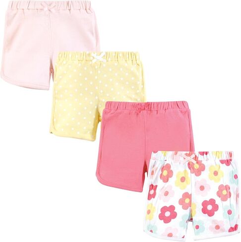 Hudson Baby Unisex Baby and Toddler Shorts Bottoms 4-Pack, Coral, 2 Toddler in Kuwait