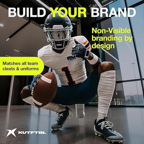 KUTFTBL أكمام أرجل كرة القدم مقصوصة مسبقًا مع أربطة مطاطية مخفية مدمجة للأداء فوق الركبة أو أسفلها in Saudi Arabia