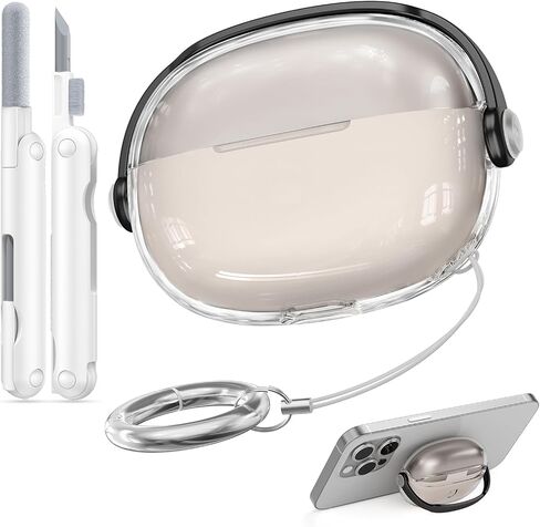 لحافظة SHOKZ OpenDots ONE، حافظات قفل أمان لـ SHOKZ OpenDots One مع مجموعة منظف، للرجال والنساء مع سلسلة مفاتيح (ذهبي وردي) in Kuwait