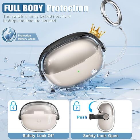 لحافظة SHOKZ OpenDots ONE، حافظات قفل أمان لـ SHOKZ OpenDots One مع مجموعة منظف، للرجال والنساء مع سلسلة مفاتيح (ذهبي وردي) in Kuwait