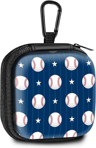 Square Data Cable Earbud Charger Coin Storage Bag Shockproof and Drop-Proof EVA Material Compatible with AirPod(Purple Marble) in Kuwait